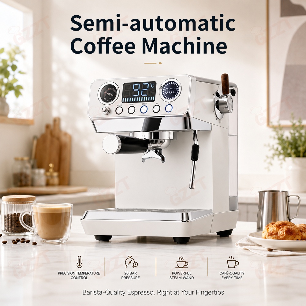 Cafetera Espresso Semi-Automát - Espresso Machine Semi Auto reseña y precio