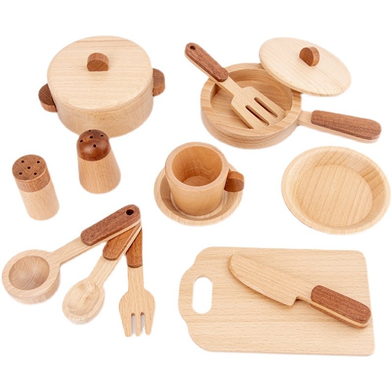 Juego de cocina de madera de h - Kitchen Appliances And Utensils reseña y precio