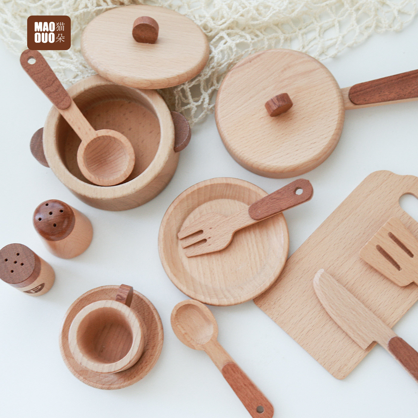 Juego de cocina de madera de h - Kitchen Appliances And Utensils reseña y precio